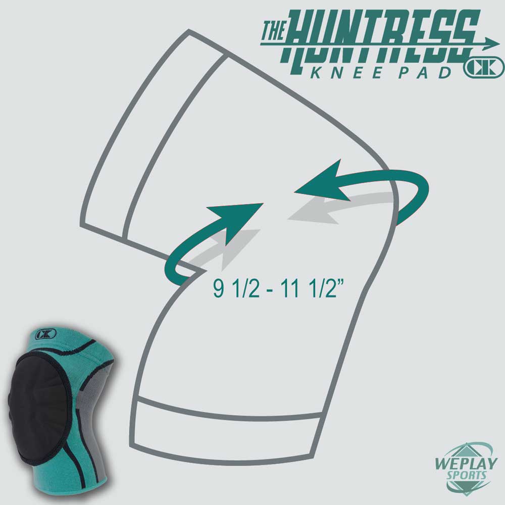 Cliff Keen Huntress Womens Wrestling Knee Pad - Size Scale