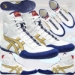 ASICS Dan Gable EVO Wrestling Shoes - White Blue Gold Red