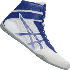 Asics Matcontrol 3 Wrestling Shoes - White Blue