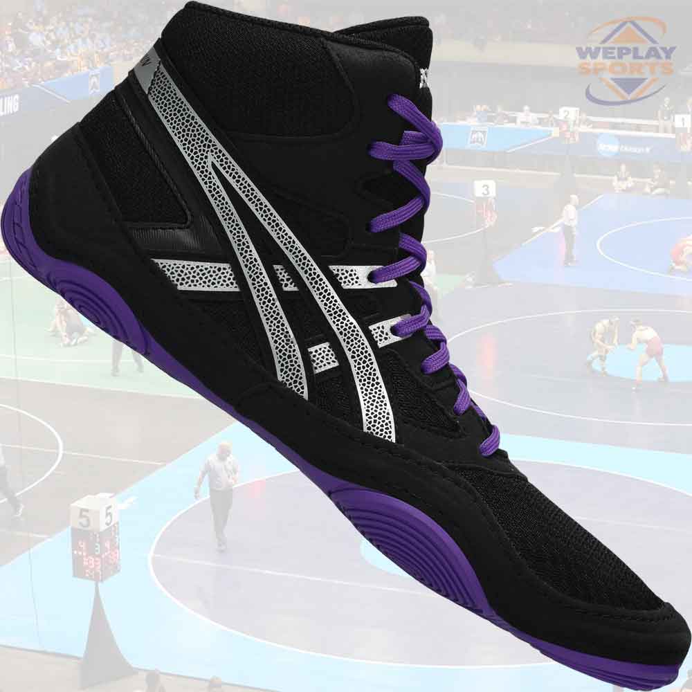Asics Snapdown 4 Black Purple Wrestling Shoes